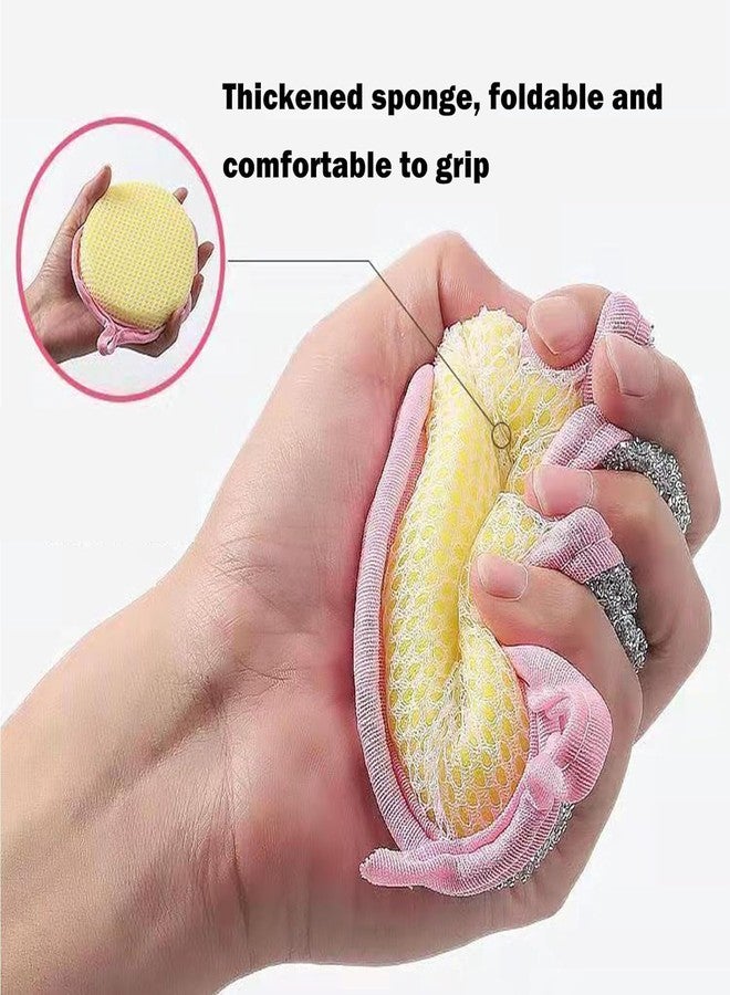 COOFANDY Washing 2 in 1 Dish Sponge Scrubber, Double Sided Non-Scratch Scrub Cleaning Sponges, Rough Scrubbers Side for Non-Stick Cookware, Soft Microfiber Scrub Side for Dishes (Pack of 5) - Image 5